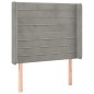 Letto a Molle Materasso e LED Grigio Chiaro 80x200 cm Velluto Letto a Molle Materasso e LED Grigio Chiaro 80x200 cm Velluto