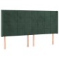 Letto a Molle con Materasso e LED Verde Scuro 180x200cm Velluto Letto a Molle con Materasso e LED Verde Scuro 180x200cm Velluto