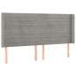 Letto a Molle Materasso e LED Grigio Chiaro 160x200 cm Velluto Letto a Molle Materasso e LED Grigio Chiaro 160x200 cm Velluto
