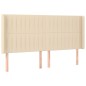 Letto a Molle Materasso e LED bianco 200x200cm in Tessuto
