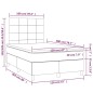 Giroletto a Molle con Materasso Tortora 120x200 cm in Tessuto