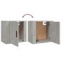 Comodino a Muro Grigio Cemento 50x30x47 cm Comodino a Muro Grigio Cemento 50x30x47 cm