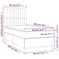 Giroletto a Molle con Materasso Grigio Chiaro 80x200 cm Tessuto