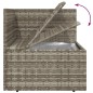 Set Divani da Giardino 5 pz con Cuscini in Polyrattan Grigio Set Divani da Giardino 5 pz con Cuscini in Polyrattan Grigio