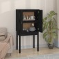 Credenza Nera 60x40x120 cm in Legno Massello di Pino Credenza Nera 60x40x120 cm in Legno Massello di Pino