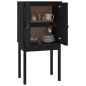 Credenza Nera 60x40x120 cm in Legno Massello di Pino Credenza Nera 60x40x120 cm in Legno Massello di Pino