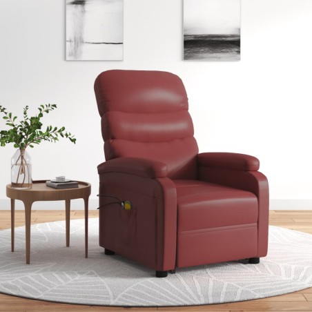Poltrona Alzapersona Rosso Vino Similpelle