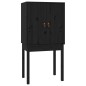Credenza Nera 60x40x120 cm in Legno Massello di Pino Credenza Nera 60x40x120 cm in Legno Massello di Pino