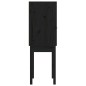 Credenza Nera 60x40x120 cm in Legno Massello di Pino Credenza Nera 60x40x120 cm in Legno Massello di Pino
