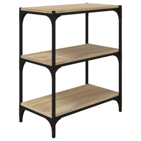 Libreria Rovere Sonoma 60x33x70,5cm Legno Multistrato e Acciaio