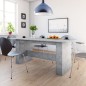 Tavolo da Pranzo Grigio Cemento 180x90x76 cm Legno Multistrato Tavolo da Pranzo Grigio Cemento 180x90x76 cm Legno Multistrato
