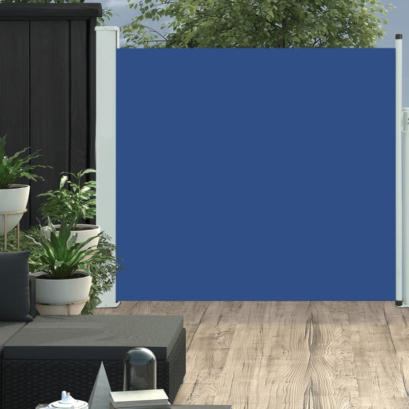 Tenda Laterale Retrattile per Patio 170x300 cm Blu Tenda Laterale Retrattile per Patio 170x300 cm Blu
