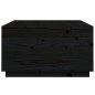 Tavolino da Salotto Nero 80x80x45 cm Legno Massello di Pino