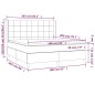 Letto a Molle con Materasso e LED Blu Scuro 160x200 cm