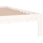 Giroletto Bianco in Legno Massello 120x190 cm Small Double Giroletto Bianco in Legno Massello 120x190 cm Small Double