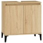 Set Mobili da Bagno 3 pz Rovere Sonoma in Legno Multistrato Set Mobili da Bagno 3 pz Rovere Sonoma in Legno Multistrato