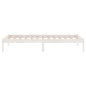 Giroletto Bianco in Legno Massello 90x190 cm Single Giroletto Bianco in Legno Massello 90x190 cm Single