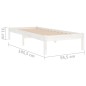 Giroletto Bianco in Legno Massello 90x190 cm Single Giroletto Bianco in Legno Massello 90x190 cm Single
