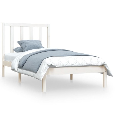 Giroletto in Legno Massello Bianco 75x190 cm Small Single