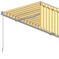 Tenda Retrattile Automatica con Parasole 6x3m Gialla Bianca Tenda Retrattile Automatica con Parasole 6x3m Gialla Bianca