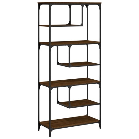 Libreria Rovere Marrone 81x36x176 cm in Legno Multistrato
