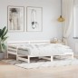 Divano Letto con Letto Estraibile Bianco 90x190cm Massello Pino Divano Letto con Letto Estraibile Bianco 90x190cm Massello Pino