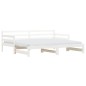 Divano Letto con Letto Estraibile Bianco 90x190cm Massello Pino Divano Letto con Letto Estraibile Bianco 90x190cm Massello Pino