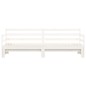 Divano Letto con Letto Estraibile Bianco 90x190cm Massello Pino Divano Letto con Letto Estraibile Bianco 90x190cm Massello Pino