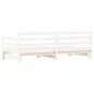 Divano Letto con Letto Estraibile Bianco 90x190cm Massello Pino Divano Letto con Letto Estraibile Bianco 90x190cm Massello Pino