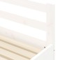 Divano Letto con Letto Estraibile Bianco 90x190cm Massello Pino Divano Letto con Letto Estraibile Bianco 90x190cm Massello Pino