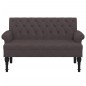 Panca con Schienale Marrone Scuro 120x62x75,5 cm in Tessuto