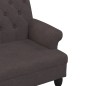 Panca con Schienale Marrone Scuro 120x62x75,5 cm in Tessuto