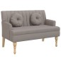 Panca con Cuscini Tortora 113x64,5x75,5 cm in Tessuto