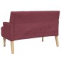 Panca con Cuscini Rosso Vino 113x64,5x75,5 cm in Tessuto