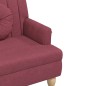 Panca con Cuscini Rosso Vino 113x64,5x75,5 cm in Tessuto