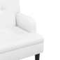 Panca con Schienale Bianca 112x65,5x75 cm in Similpelle