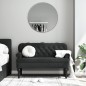 Panca con Schienale Nera 119,5x64,5x75 cm in Velluto Panca con Schienale Nera 119,5x64,5x75 cm in Velluto