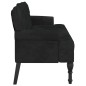 Panca con Schienale Nera 119,5x64,5x75 cm in Velluto Panca con Schienale Nera 119,5x64,5x75 cm in Velluto