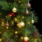 Albero Natale Incernierato con 150 LED e Palline 120 cm Albero Natale Incernierato con 150 LED e Palline 120 cm