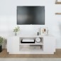 Mobile Porta TV Bianco 110x35x40,5 cm in Legno Massello di Pino Mobile Porta TV Bianco 110x35x40,5 cm in Legno Massello di Pino