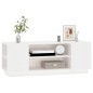 Mobile Porta TV Bianco 110x35x40,5 cm in Legno Massello di Pino Mobile Porta TV Bianco 110x35x40,5 cm in Legno Massello di Pino
