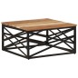 Tavolino da Salotto 68x68x35 cm in Legno Massello di Acacia