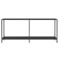 Tavolo Consolle Nero 180x35x75,5 cm in Vetro Temperato Tavolo Consolle Nero 180x35x75,5 cm in Vetro Temperato