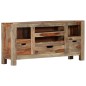 Credenza Grigia 100x30x50 cm in Legno Massello di Sheesham Credenza Grigia 100x30x50 cm in Legno Massello di Sheesham
