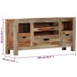 Credenza Grigia 100x30x50 cm in Legno Massello di Sheesham Credenza Grigia 100x30x50 cm in Legno Massello di Sheesham