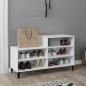 Scarpiera Bianco Lucido 102x36x60 cm in Legno Multistrato Scarpiera Bianco Lucido 102x36x60 cm in Legno Multistrato