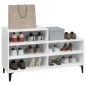 Scarpiera Bianco Lucido 102x36x60 cm in Legno Multistrato Scarpiera Bianco Lucido 102x36x60 cm in Legno Multistrato