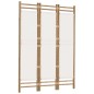 Divisorio Ambienti 3 Pannelli Pieghevole 120 cm Bambù e Tela Divisorio Ambienti 3 Pannelli Pieghevole 120 cm Bambù e Tela