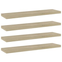 Ripiani per Libreria 4pz Rovere Sonoma 40x10x1,5cm Multistrato