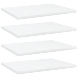 Ripiani per Libreria 4pz Bianchi 40x30x1,5 cm Legno Multistrato